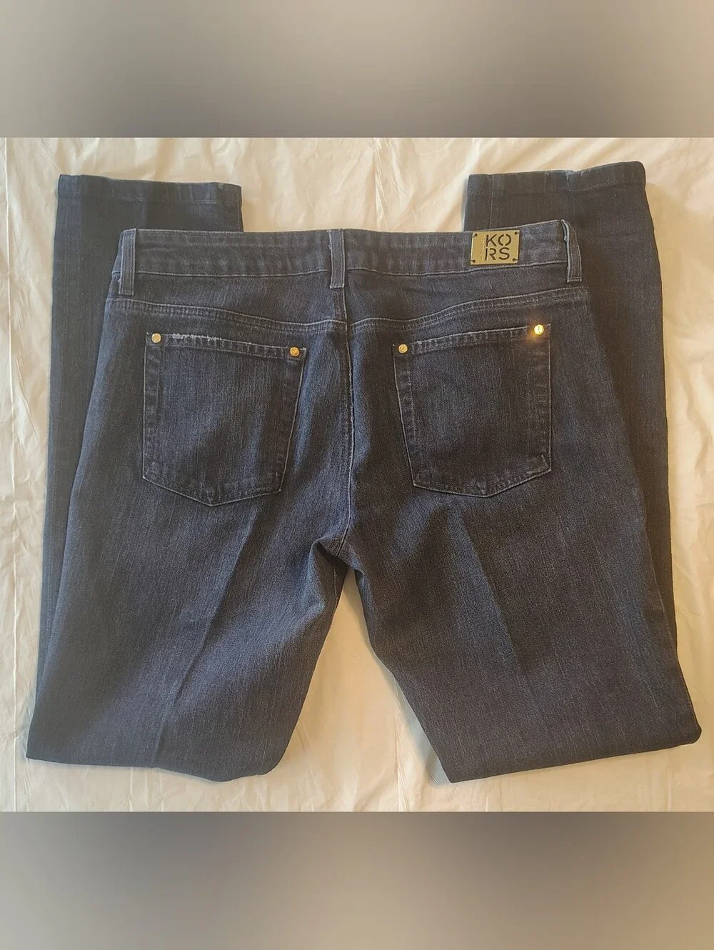KORS By Michael Kors Straight Leg Deep Indigo Jeans Size 14